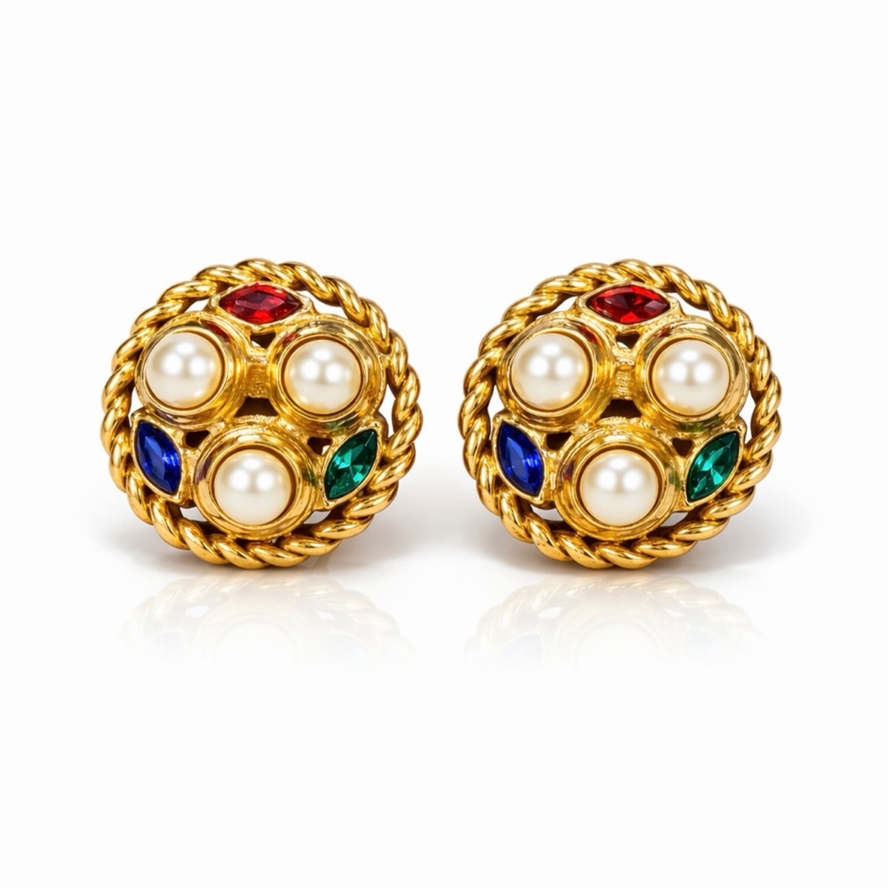 Vintage clip earrings 80s